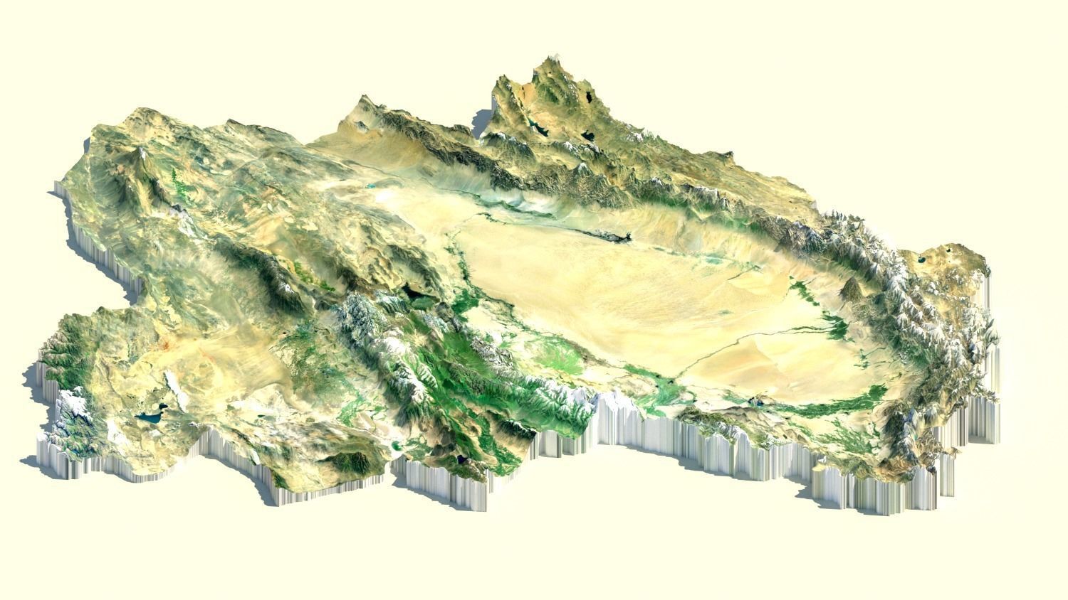 Xinjiang Autonomous Region  3D Terrain Topography MODEL Model 3D model_4