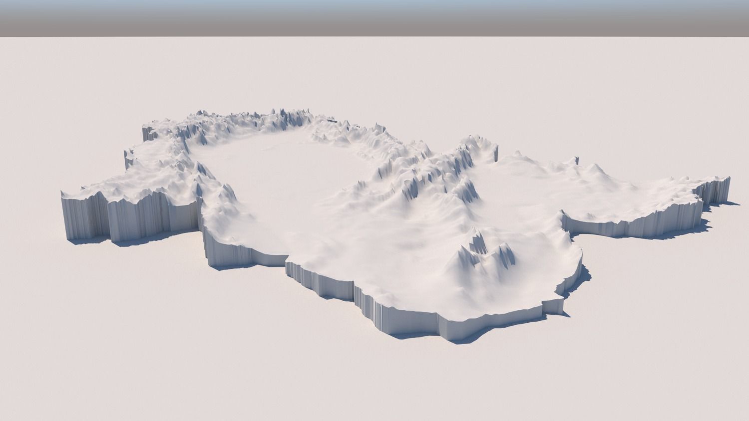 Xinjiang Autonomous Region  3D Terrain Topography MODEL Model 3D model_7