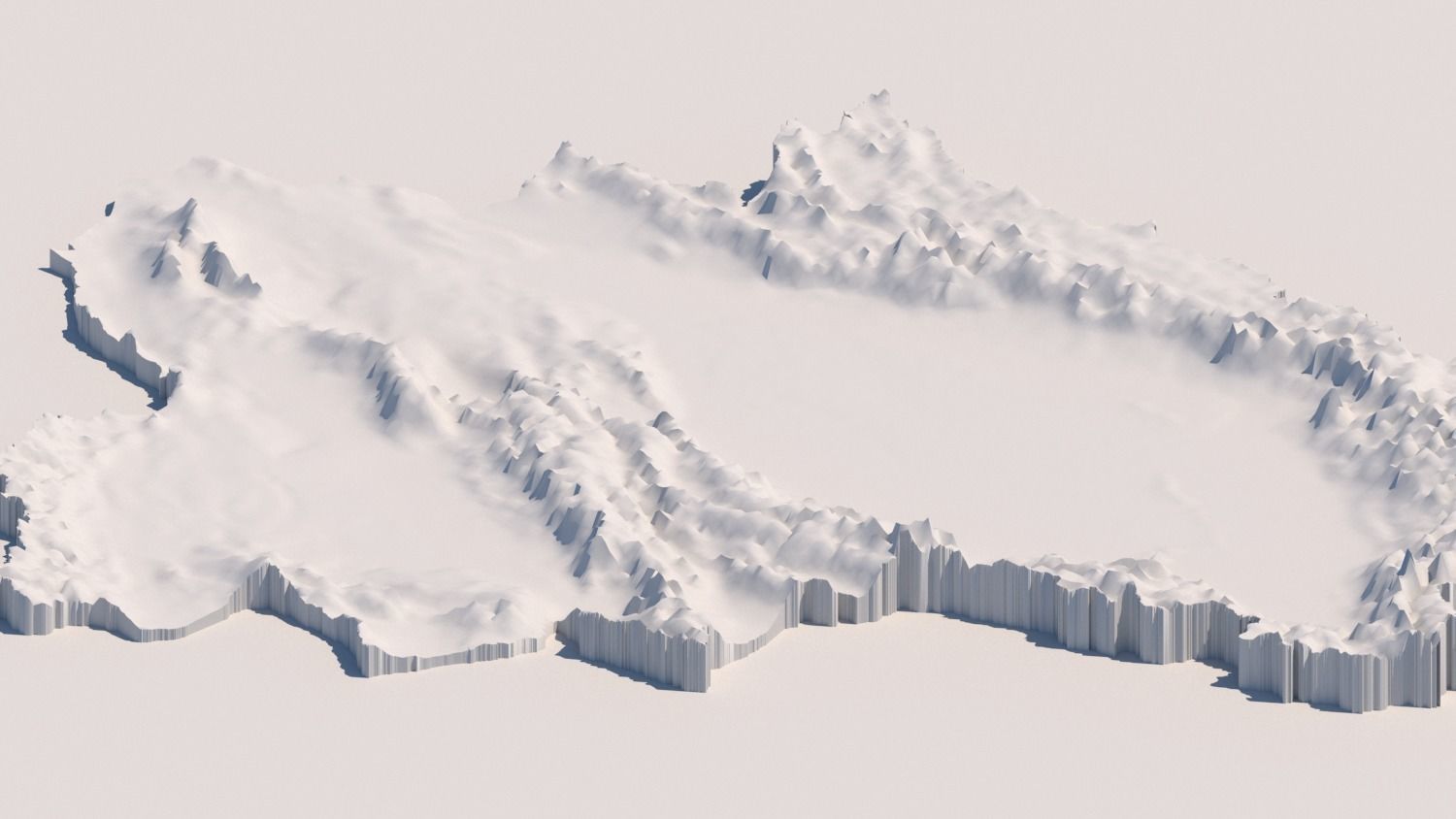 Xinjiang Autonomous Region  3D Terrain Topography MODEL Model 3D model_11