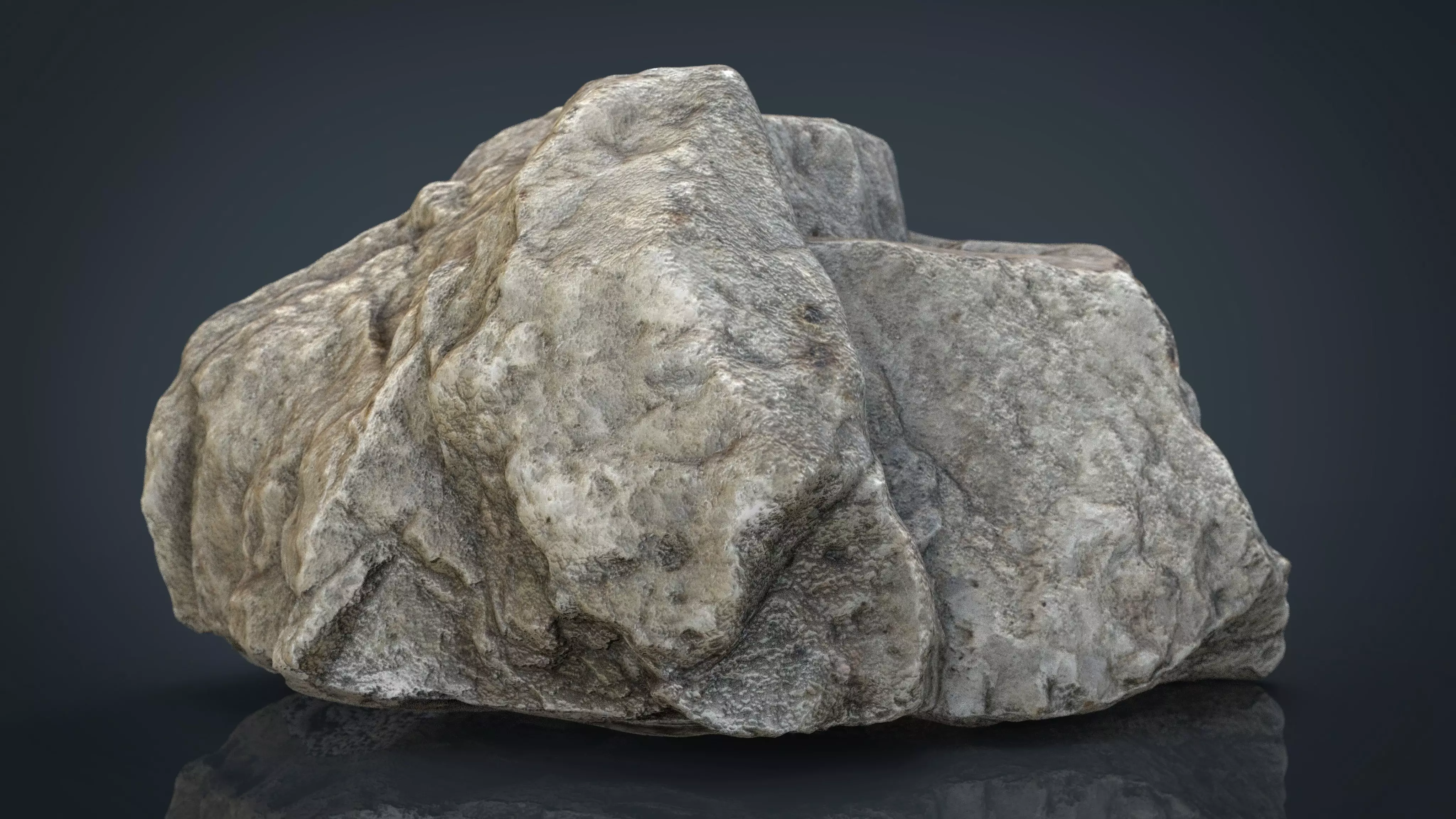 Realistic Stone 14 Low-poly 3D model_0