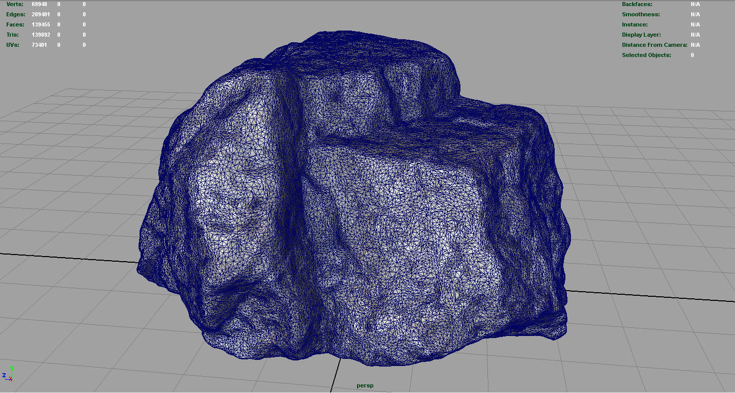 Realistic Stone 14 Low-poly 3D model_4