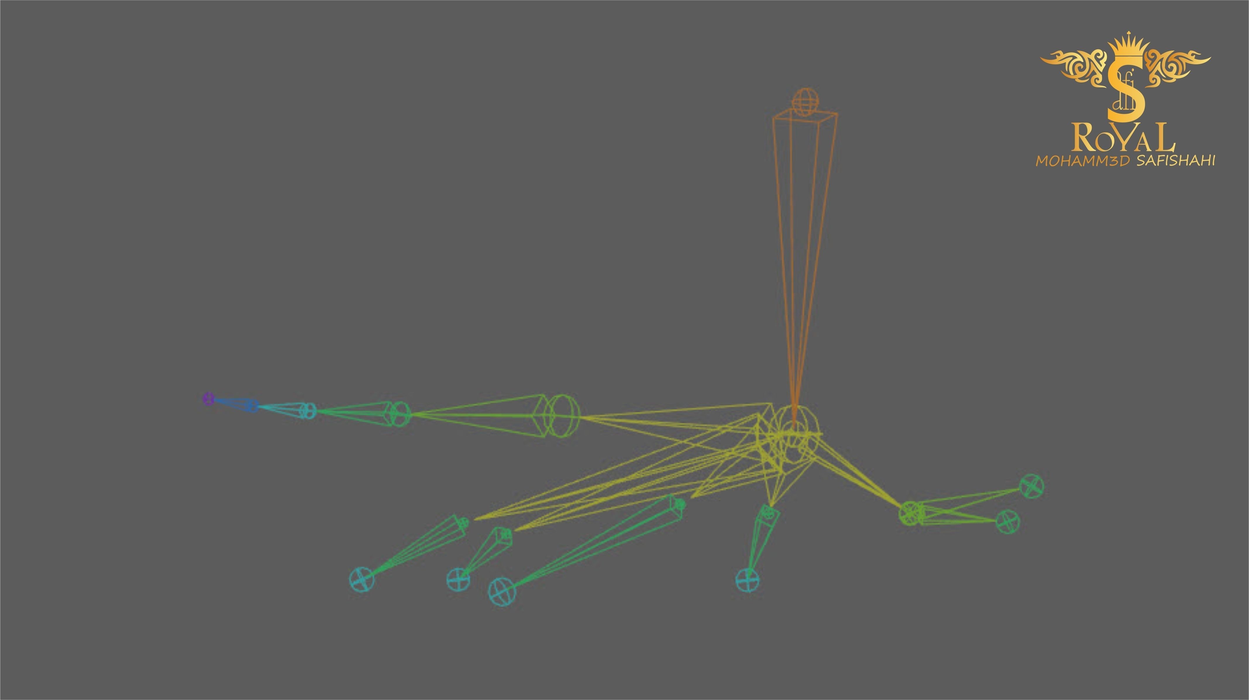 Animated Cat Fish - Loop Animation with 1160 Frames Low-poly 3D model_12