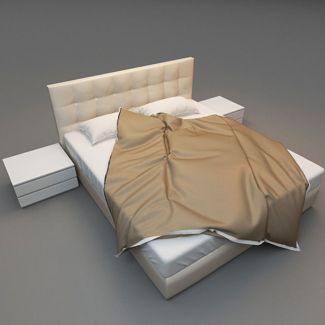 FIMES Double bed soft 3D model_1