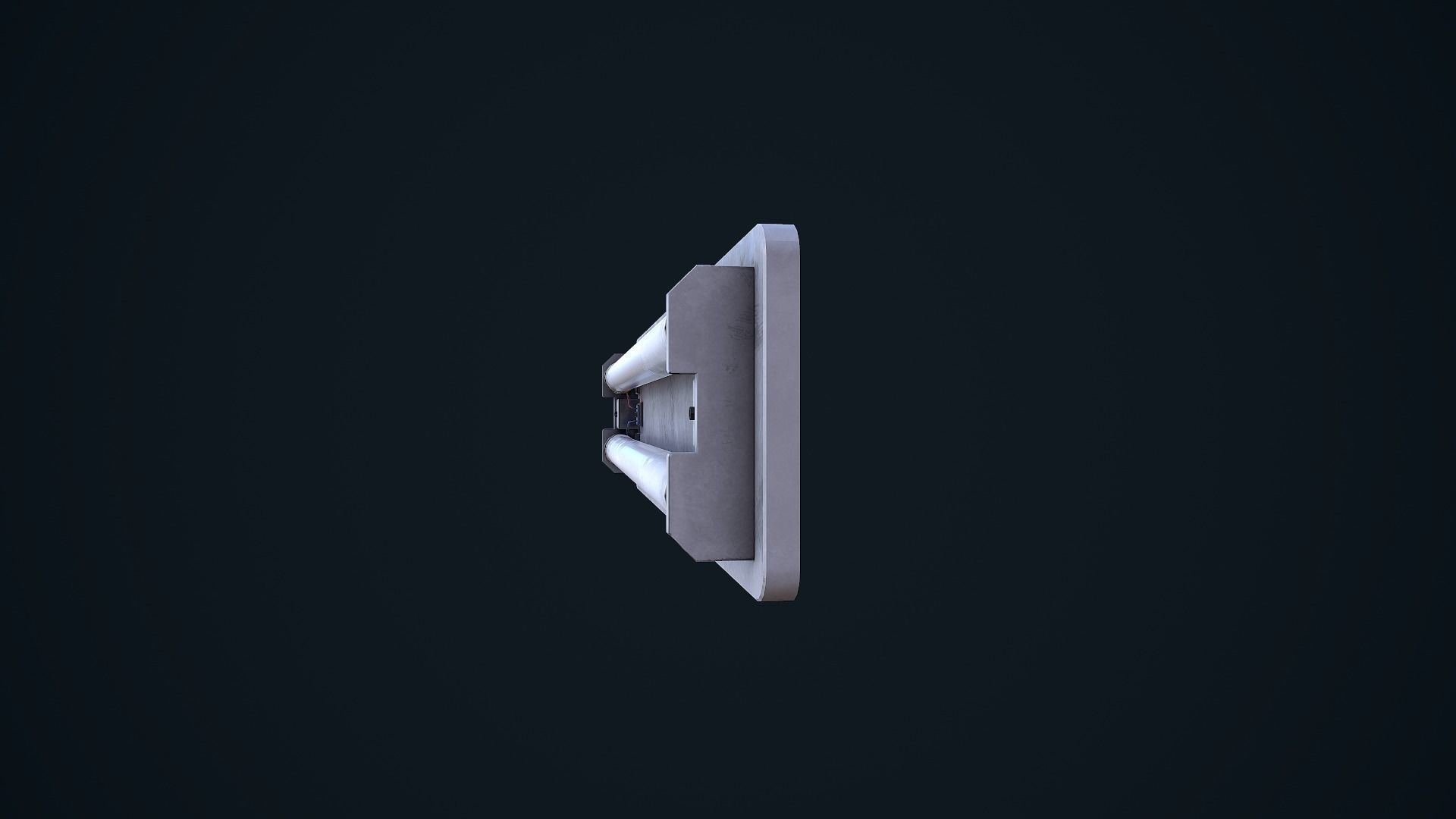 Fluorescent Light Low-poly 3D model_4