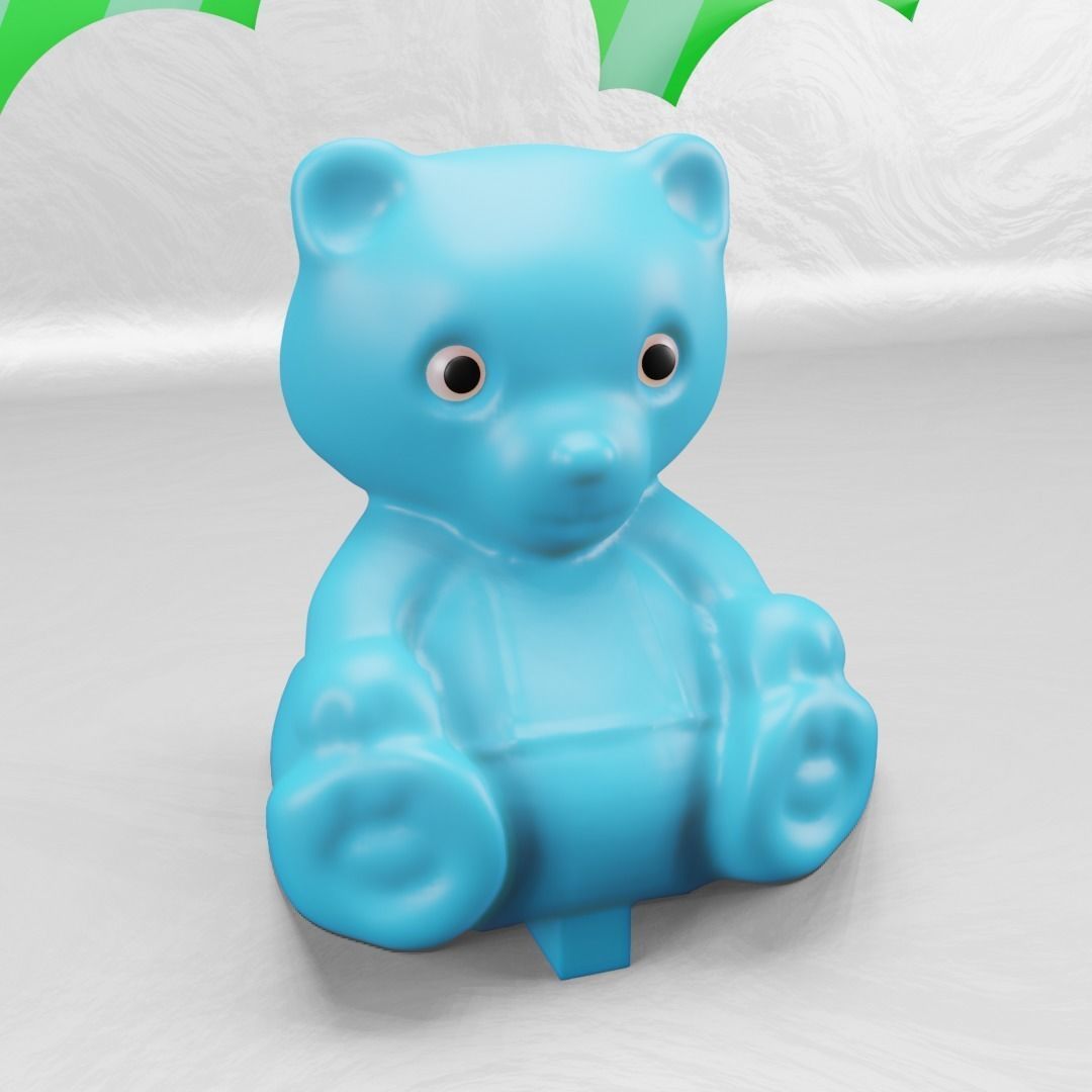 Toy Pyramid - Teddy  Tower - Playset of 6 Elements Low-poly 3D model_16