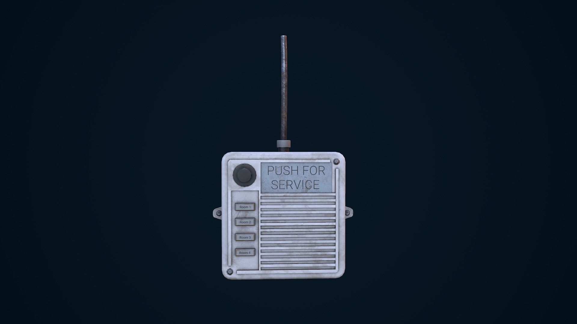 Old Intercom Low-poly 3D model_2