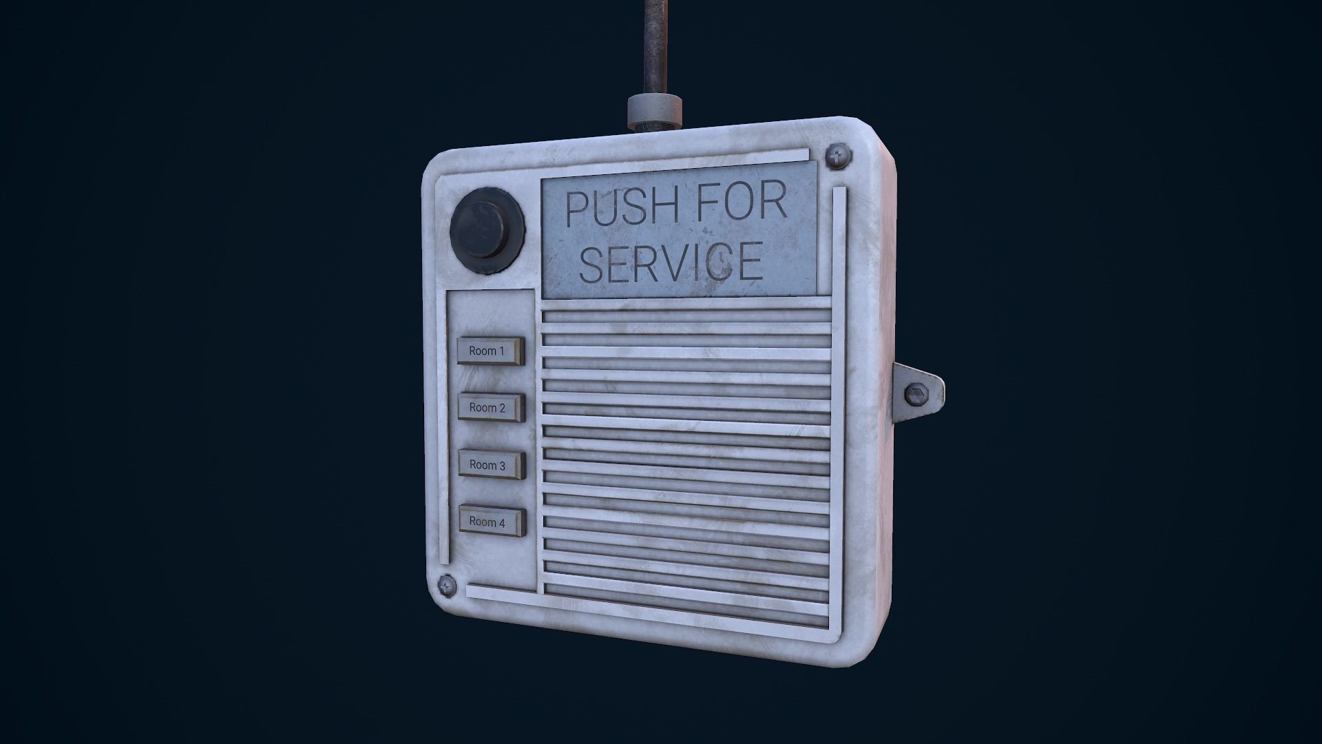 Old Intercom Low-poly 3D model_11