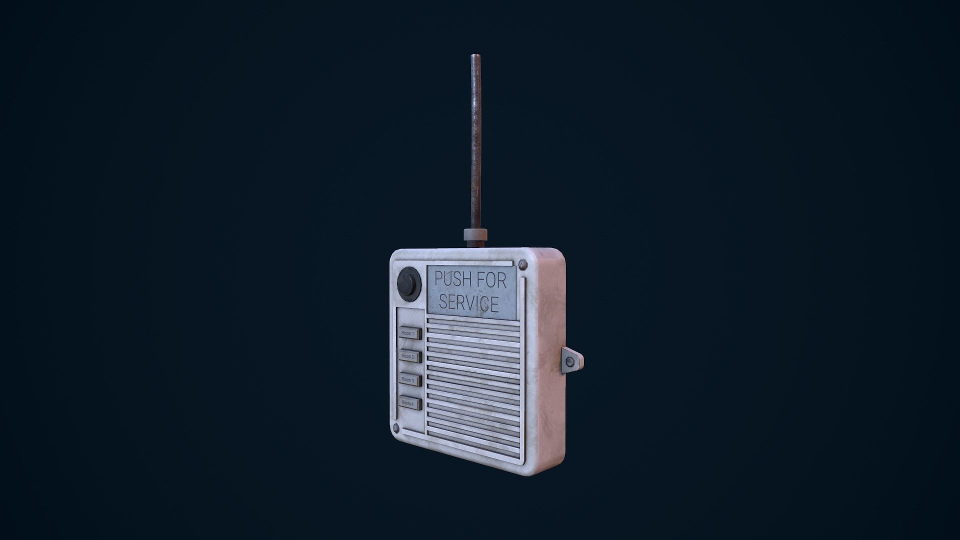 Old Intercom Low-poly 3D model_3