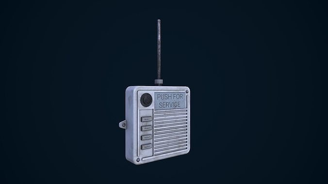 Old Intercom Low-poly 3D model