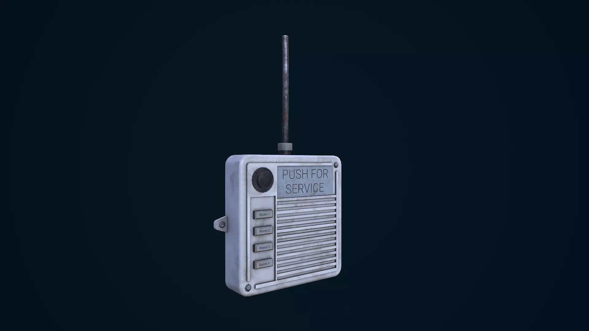 Old Intercom Low-poly 3D model_0