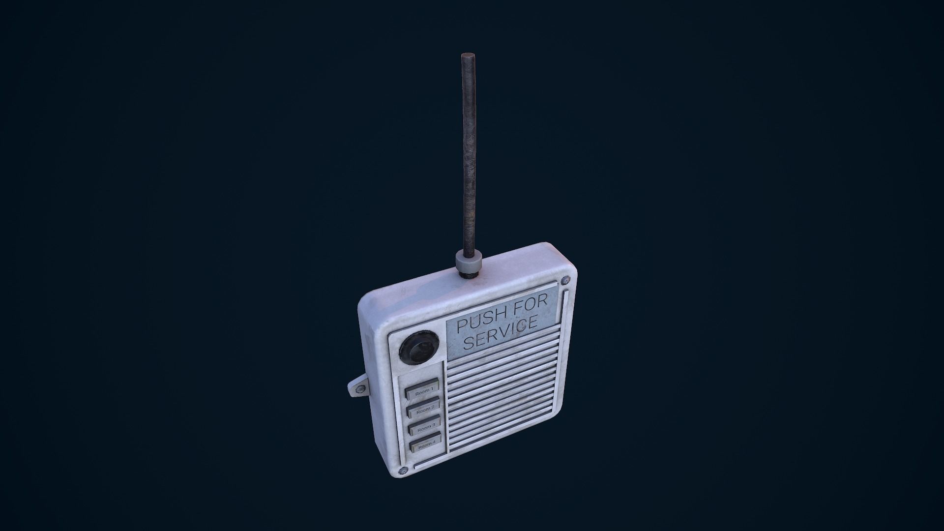 Old Intercom Low-poly 3D model_10