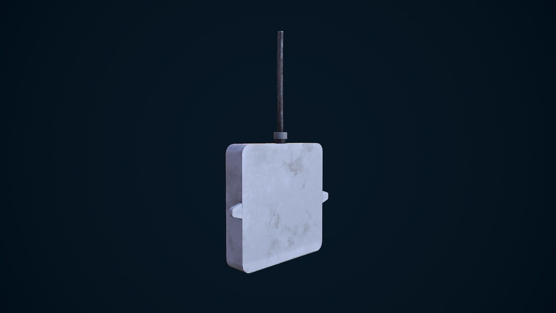 Old Intercom Low-poly 3D model_6