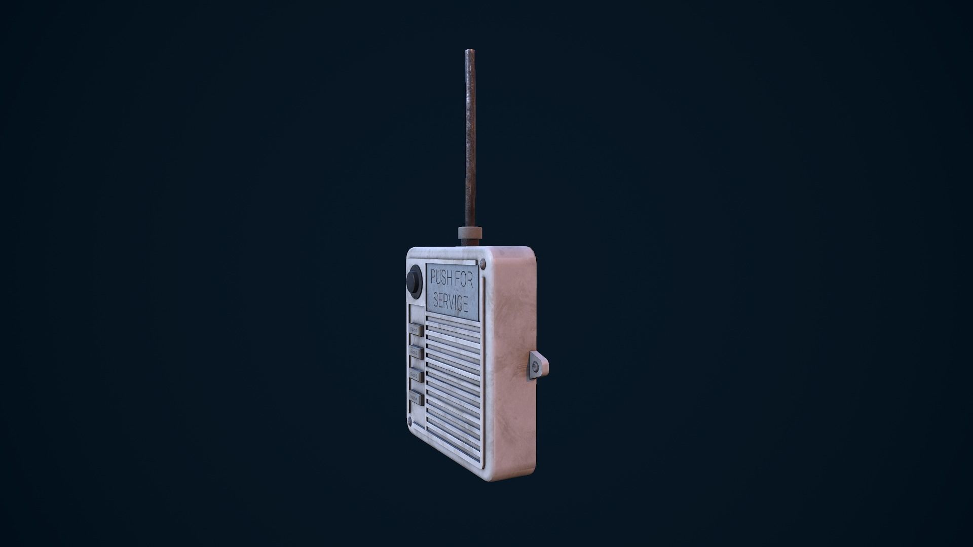 Old Intercom Low-poly 3D model_4