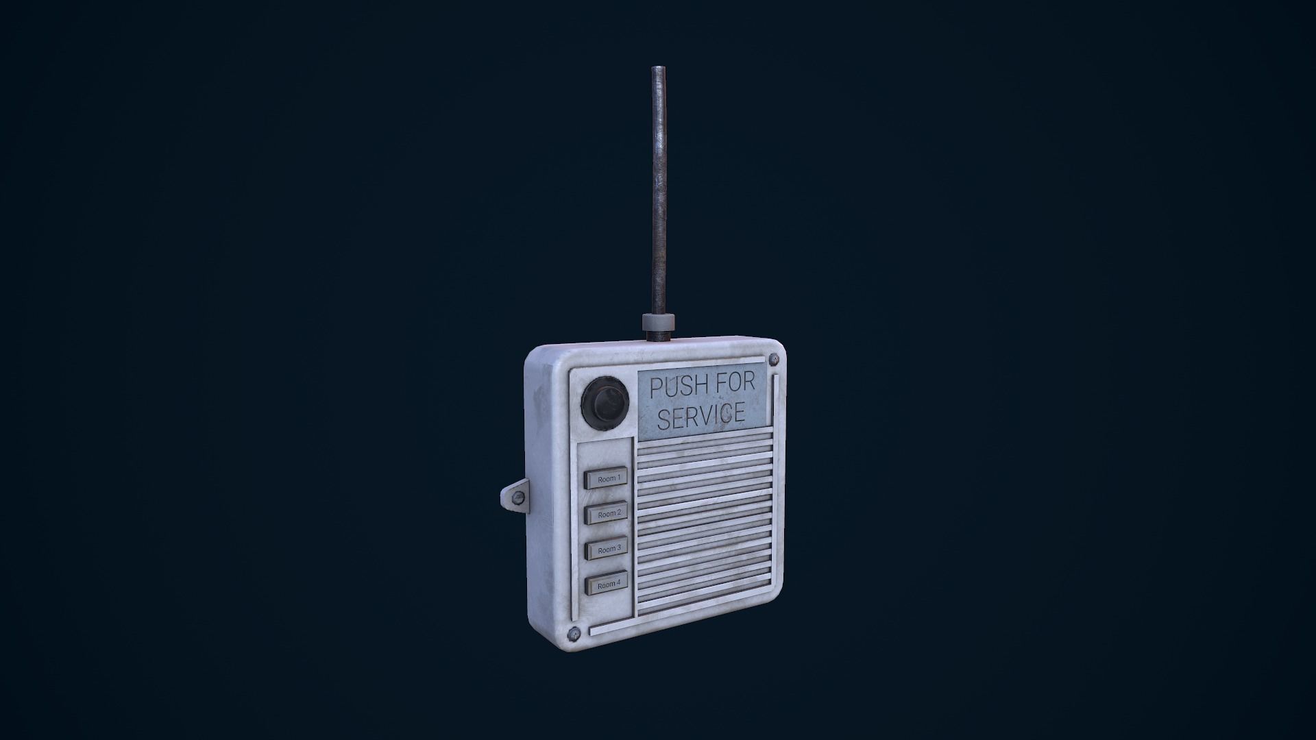 Old Intercom Low-poly 3D model_14