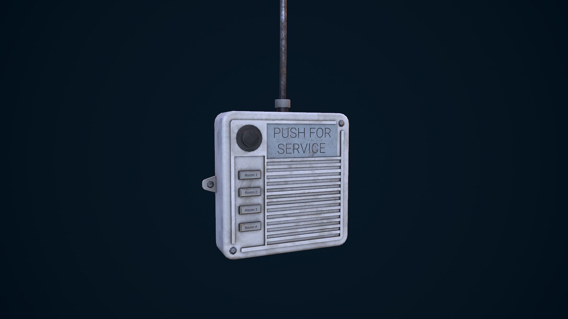 Old Intercom Low-poly 3D model_12