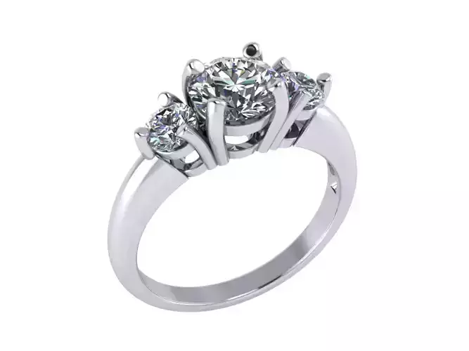 Triology Solitaire Ring