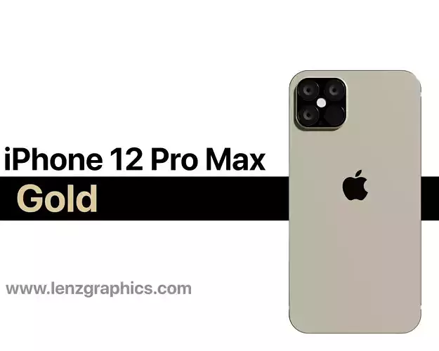 iPhone 12 Pro Max Gold 3D model