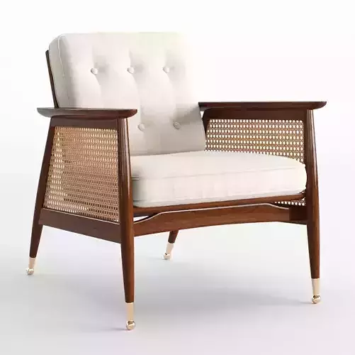 Nadia Caned Accent Chair Low-poly 3D model