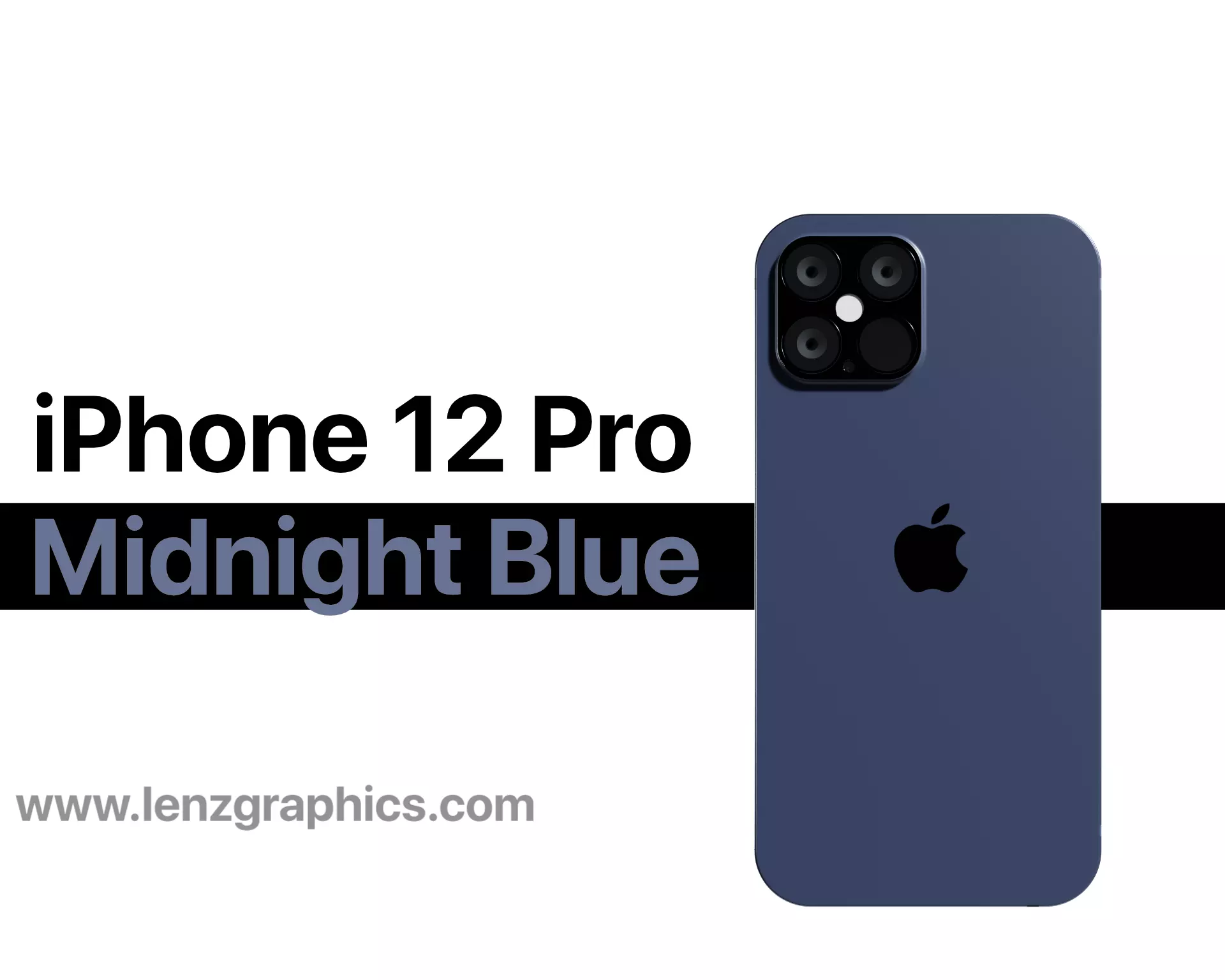 iPhone 12 Pro Midnight Blue 3D model