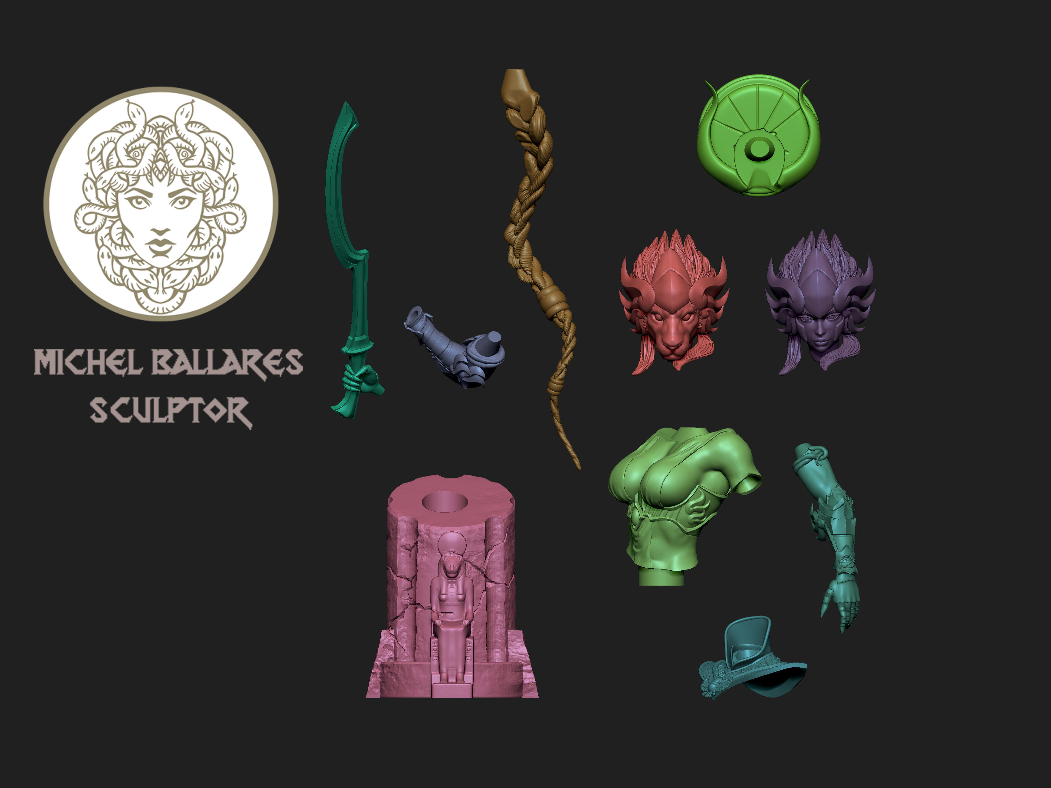 Sekmet Bust by Creative Geek MB 3D print model_1