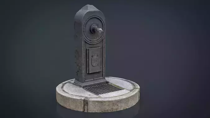 Fountain statue of water