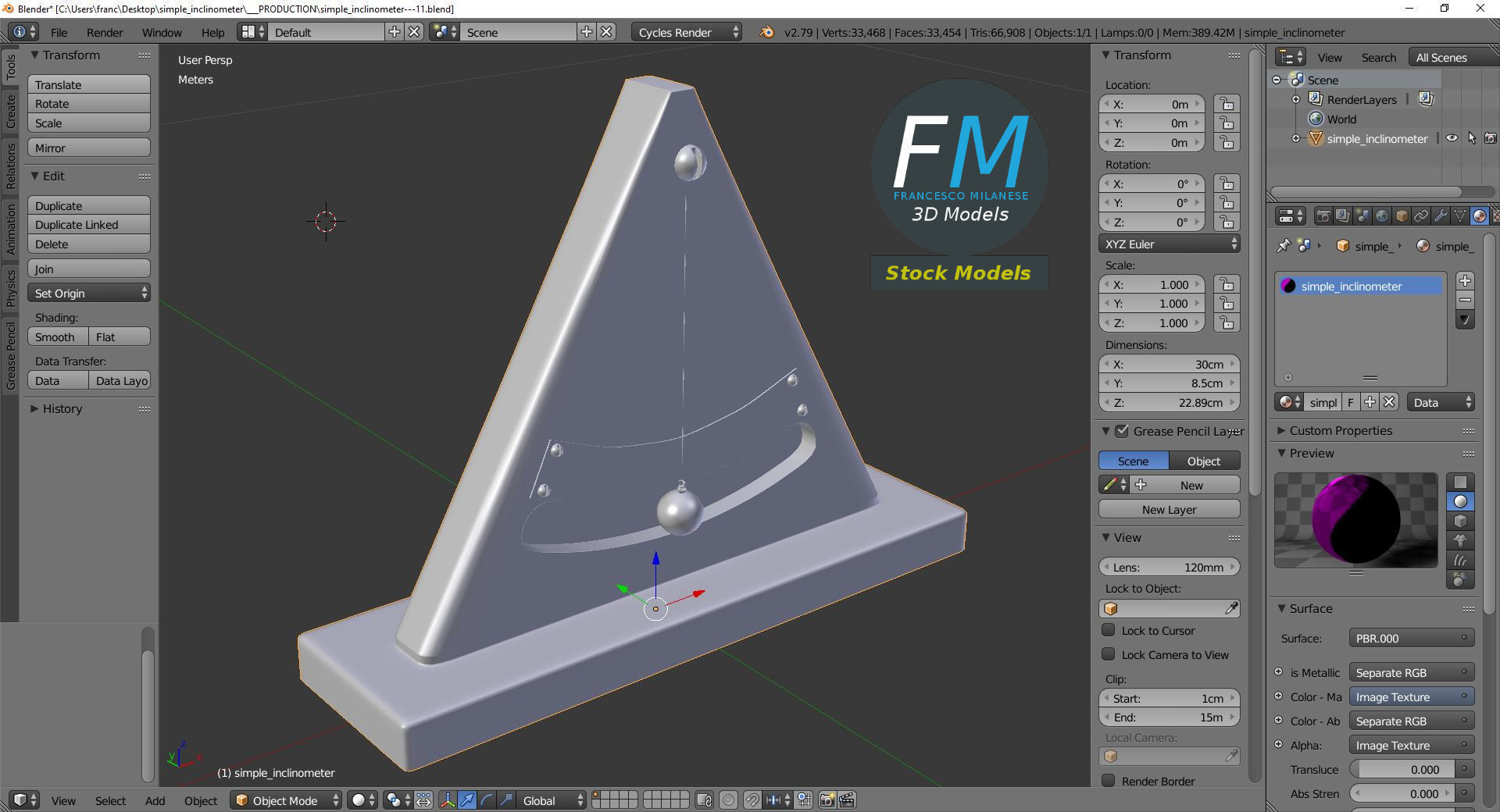 Simple inclinometer 3D model_9