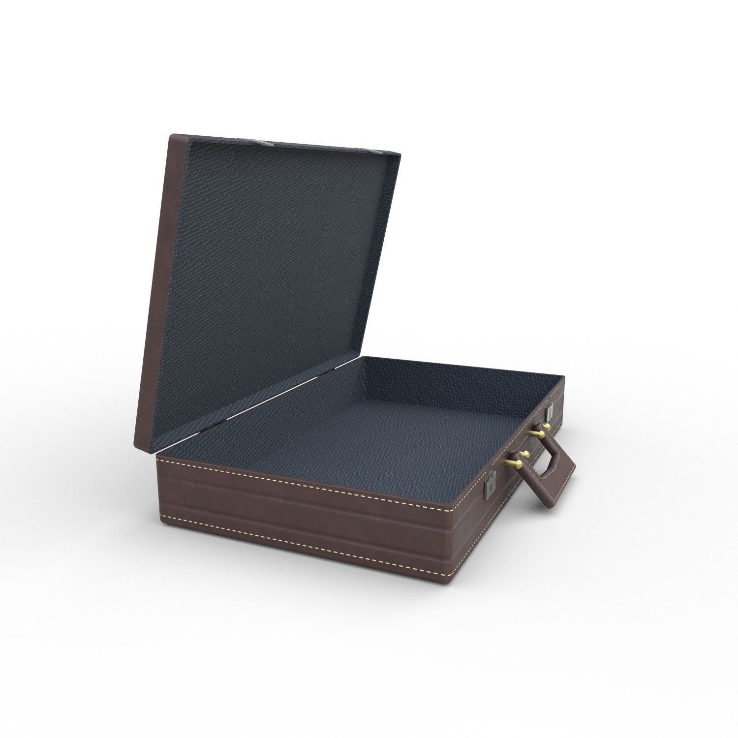 Leather Briefcase - PBR Low-poly 3D model_6