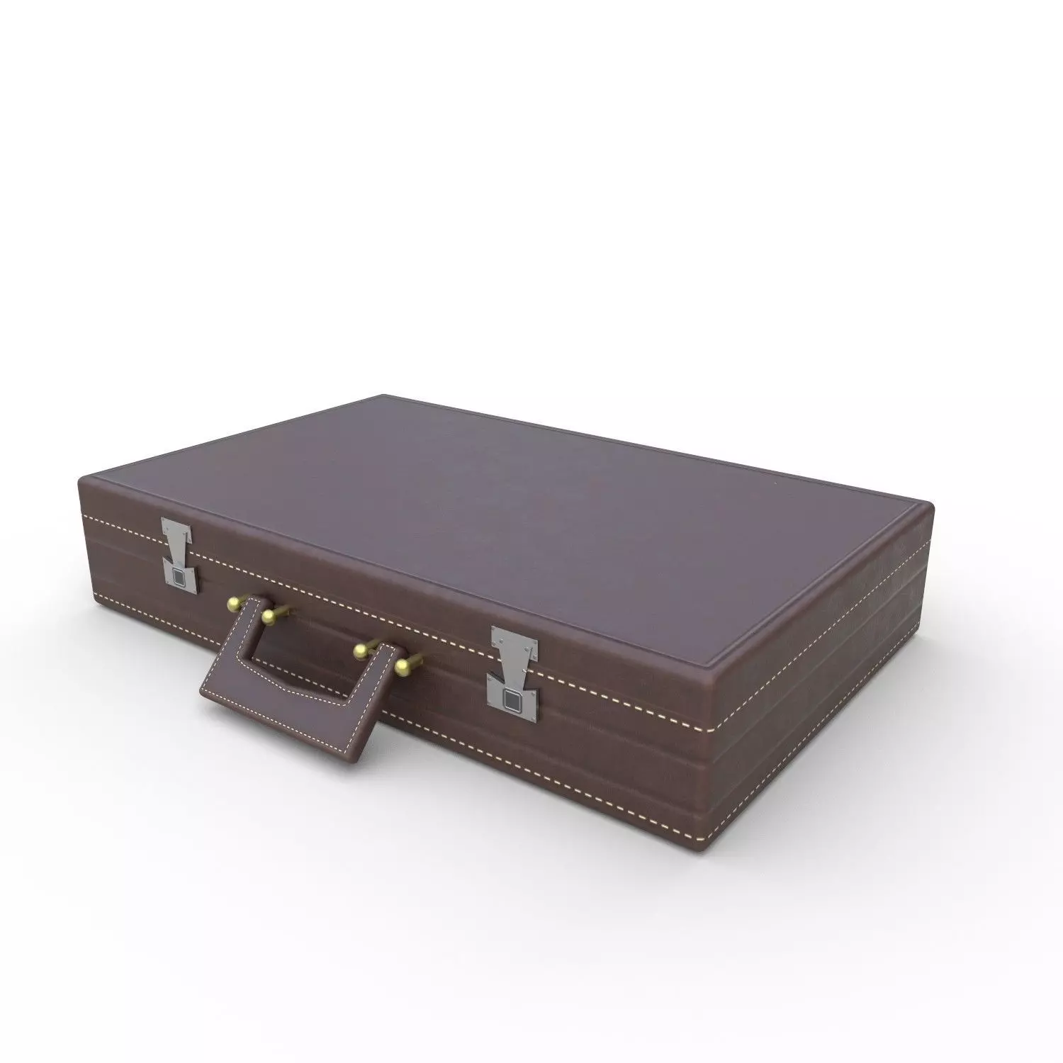 Leather Briefcase - PBR Low-poly 3D model_0