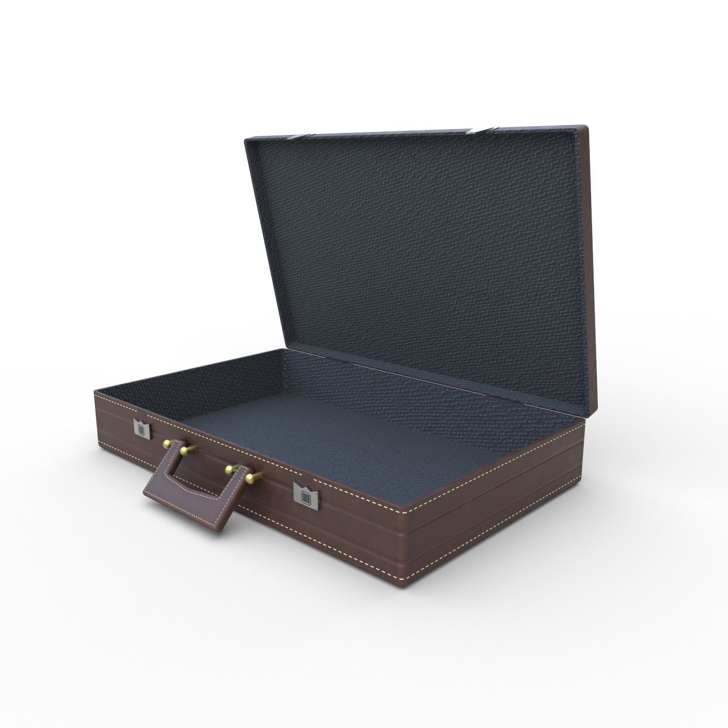 Leather Briefcase - PBR Low-poly 3D model_3