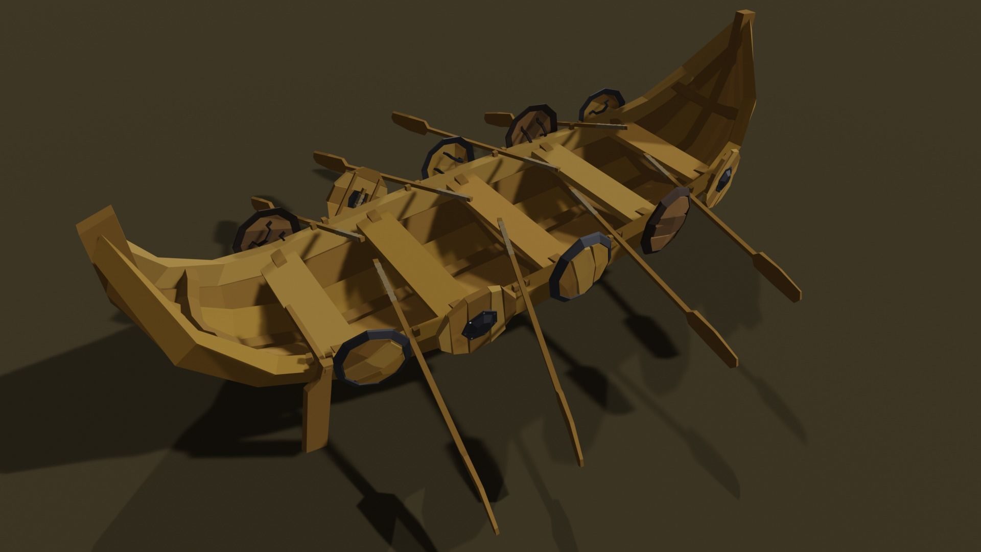 Low-Poly Pack 2 wooden carts and wagons Low-poly 3D model_9