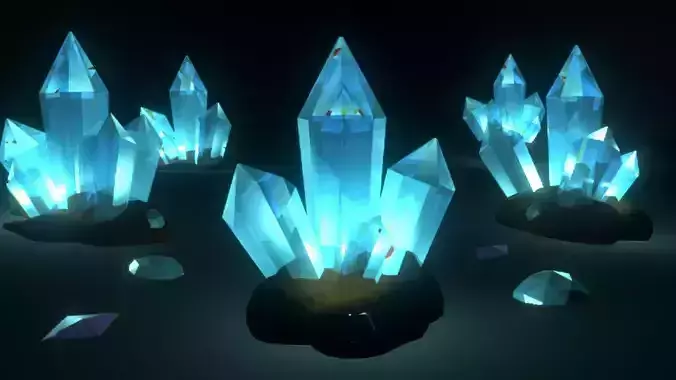 3D Crystals group of 3D model