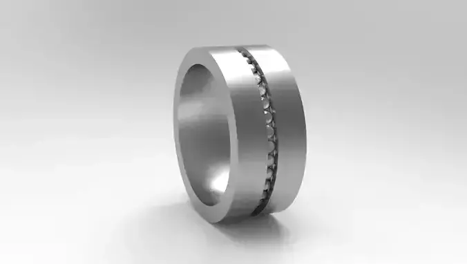 Wedding bands diamonds 3D print model