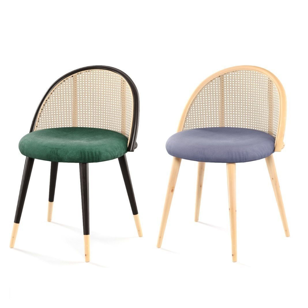 Dining Set 2- By Rattan Chair In 4 Color 3D model_4