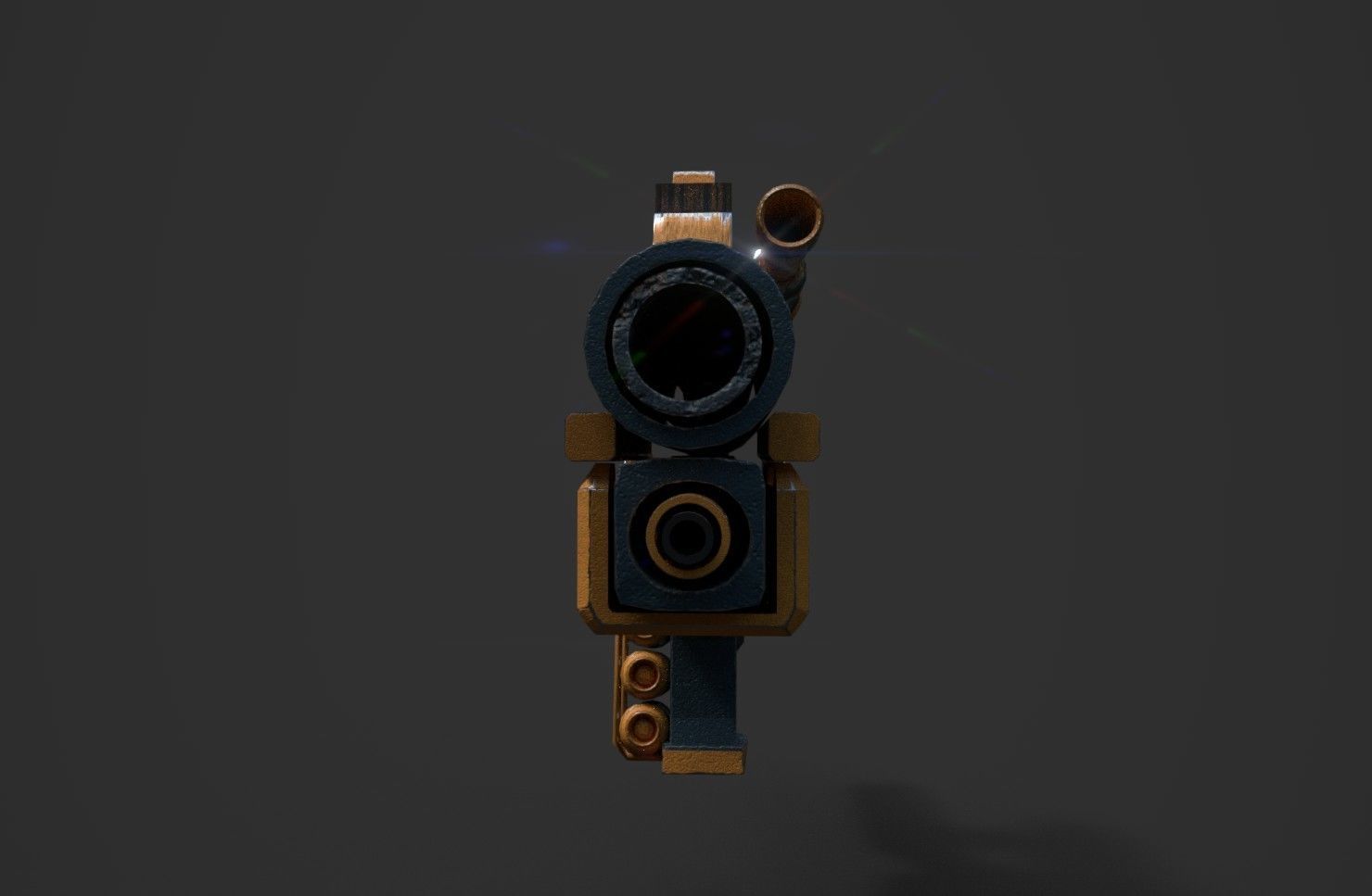 FUTURISTIC SYFY MACHINE GUN Low-poly 3D model_6