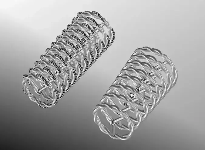 Braided Twisted Wedding Band Ring Series Wedding Bands