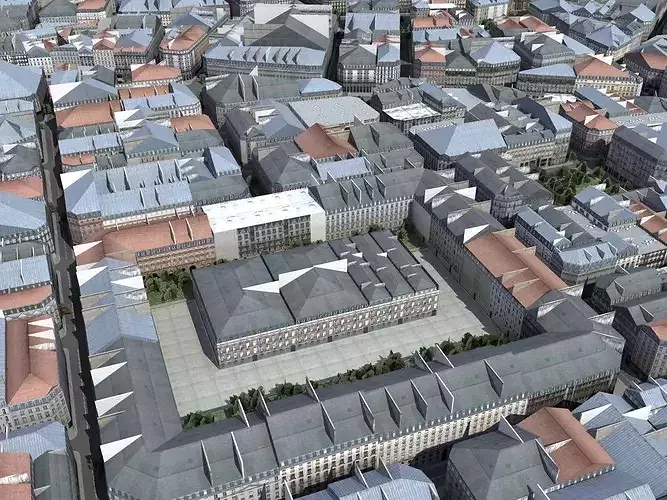 European Style City Low-poly 3D model 5