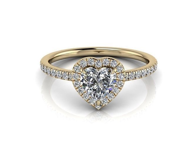 Heart Engagment Jewelry Ring 3D print model
