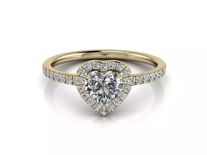Heart Engagment Jewelry Ring 3D print model