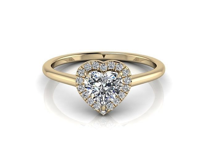 Heart Engagment Jewelry Ring 2 3D print model