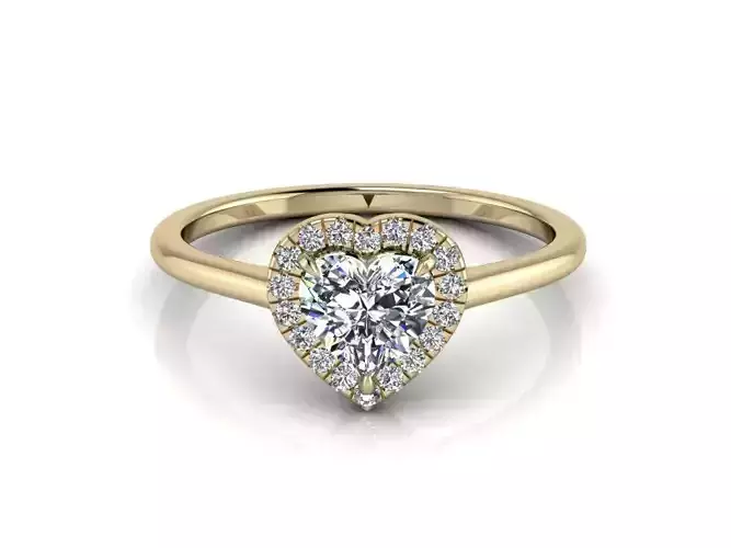 Heart Engagment Jewelry Ring 2 3D print model
