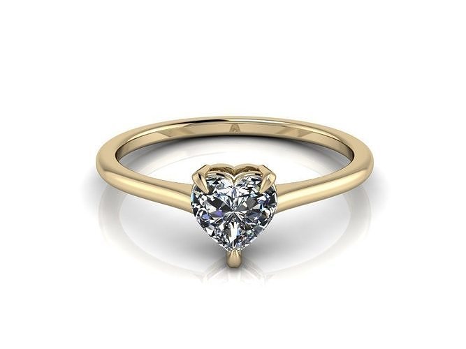 Heart Engagment Jewelry Ring 3 3D print model