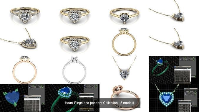 Heart Rings and pendant Collection 