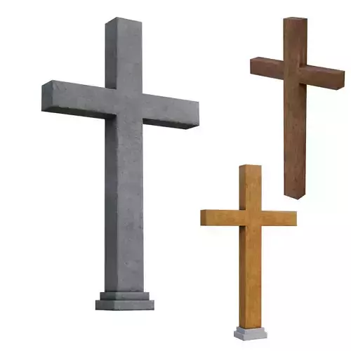 Kit of Cross for Environments PBR Textures Options  Low-poly 3D model