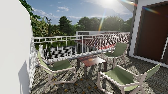 2 Storey model done in revit and Render in Lumion 3D model