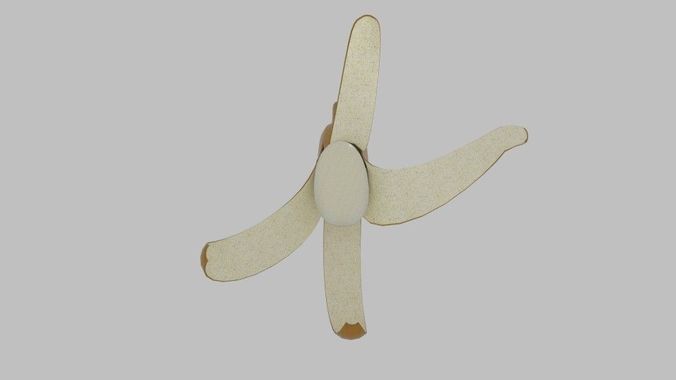 Banana Peel Low-poly 3D model