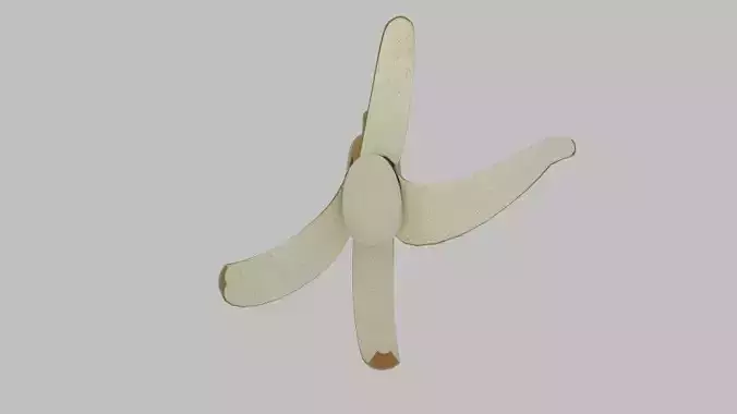 Banana Peel Low-poly 3D model