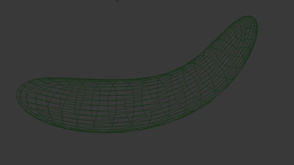 Banana Without Skin Low-poly 3D model_5
