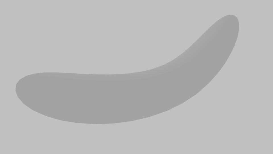 Banana Without Skin Low-poly 3D model_2