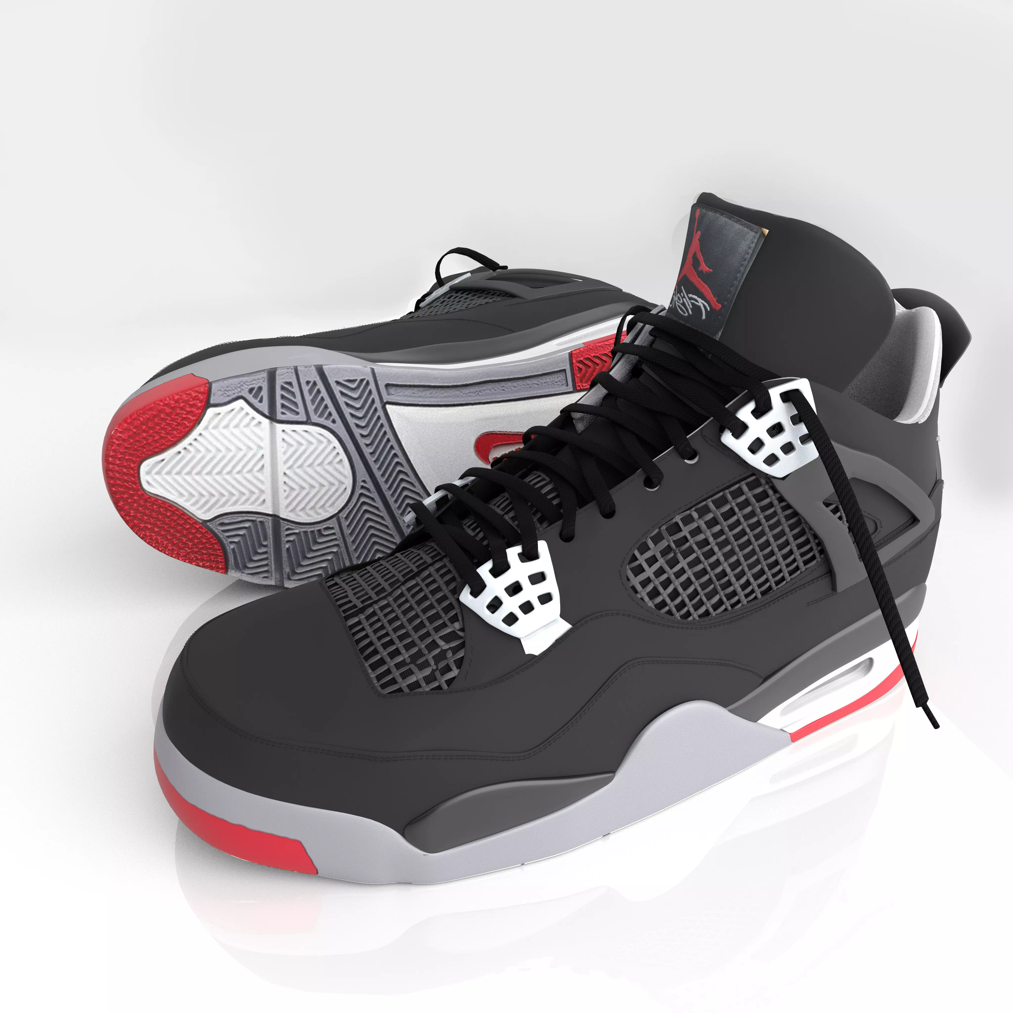 aj4xiezi air jordan 3D model_0