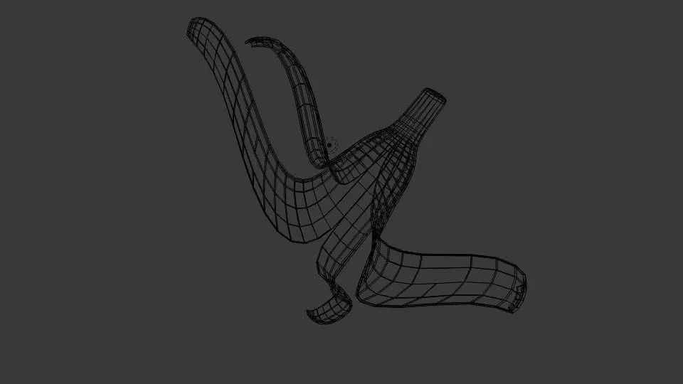 Banana Skin Low-poly 3D model_2